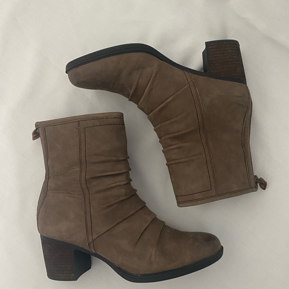 Rockport Boot Cobb Heel Natashya Slouch Mid Back Zip Brown Sz 7.5 - Picture 5 of 15